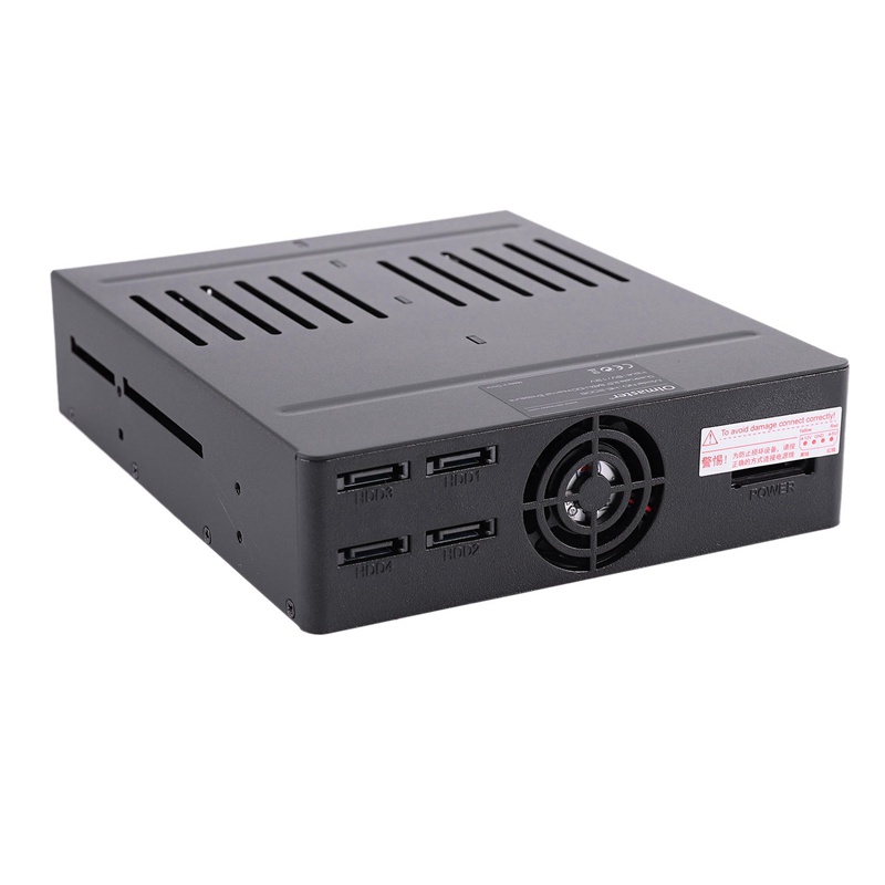 Oimaster He-2006 4 khe Sata Giá đỡ bên trong Hộp đựng ổ cứng 2,5 Inch Giá đỡ di động bên trong với đèn báo Led Quạt tích hợp