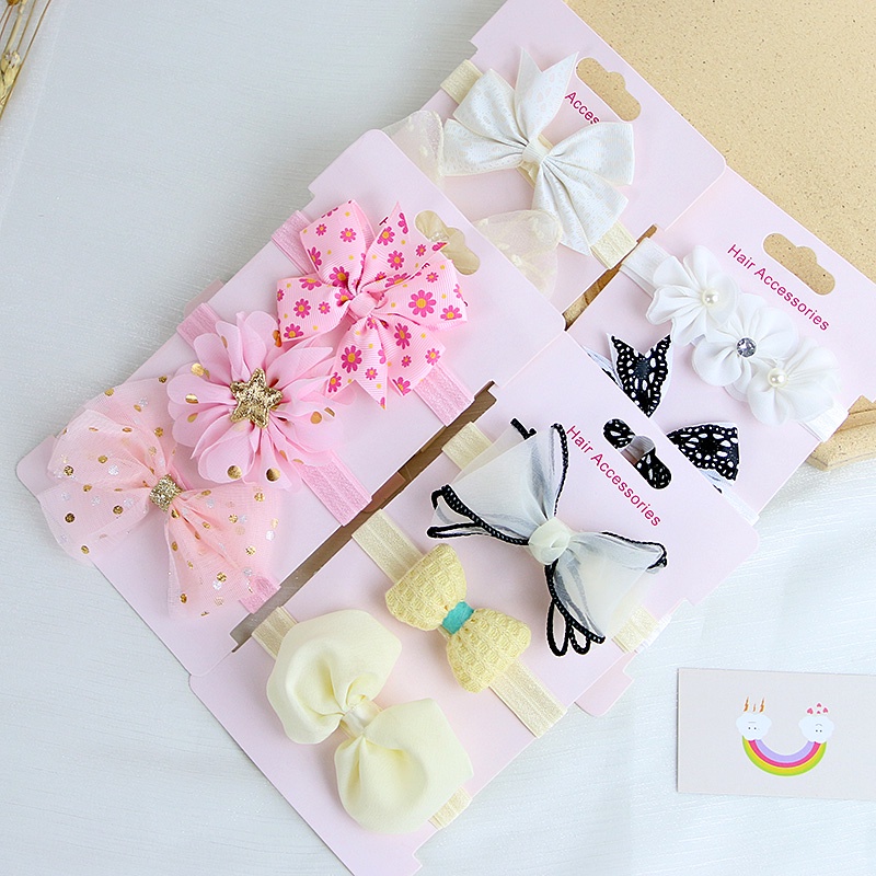 Set 3 Băng Đô Nơ Dễ Thương Cho Bé Gái