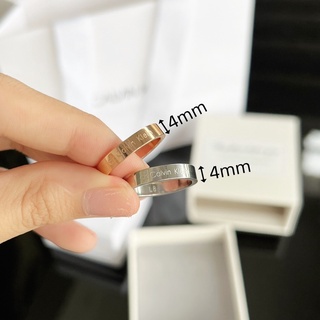 Nhẫn cặp đôi CK hook crystals rings KHẮC TÊN