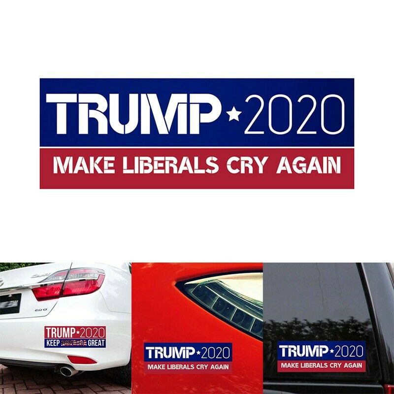 Decal Dán Trang Trí Xe Hơi In Chữ Trump 2020 Make America Great Again