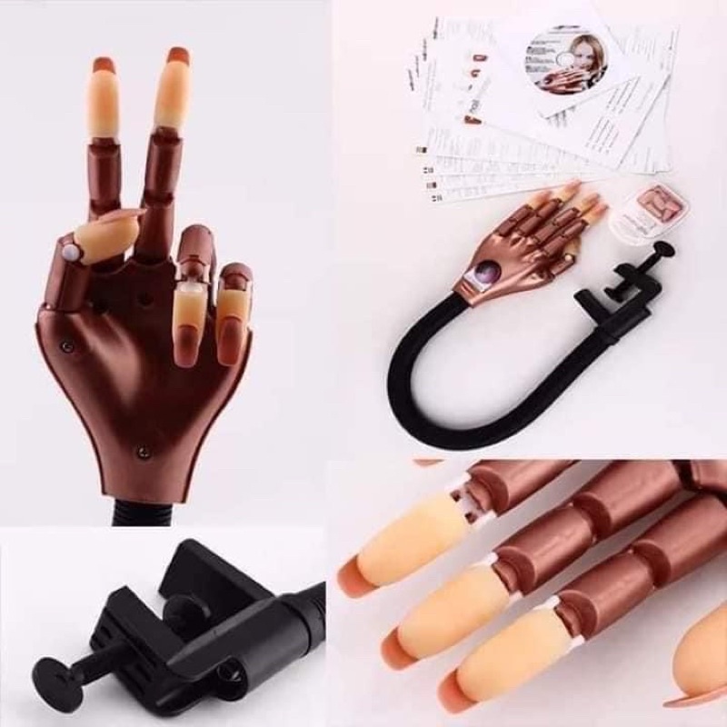 Bàn Tay Giả Học Nail Có Khớp Cử Động
