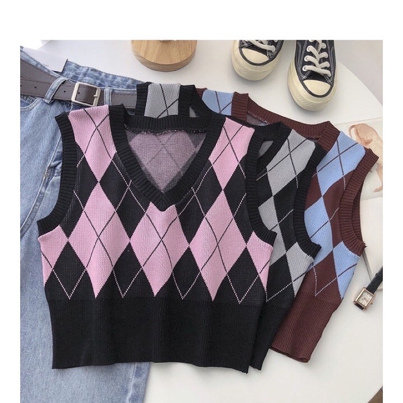 Áo len croptop Rosé Blackpink phong cách trẻ trung năng động