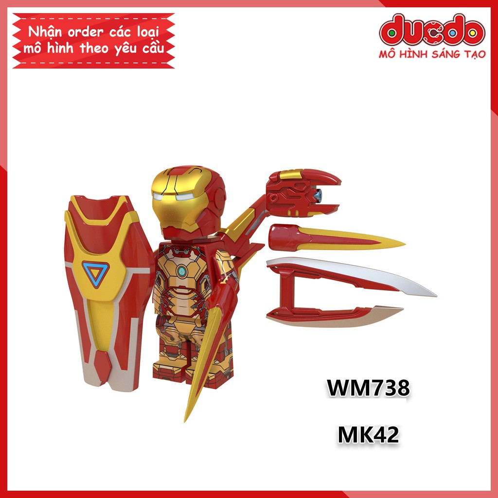 Minifigures các nhân vật Iron Man full trang bị - Đồ chơi Lắp ghép Xếp hình Mô hình Mini EndGame WM 6065
