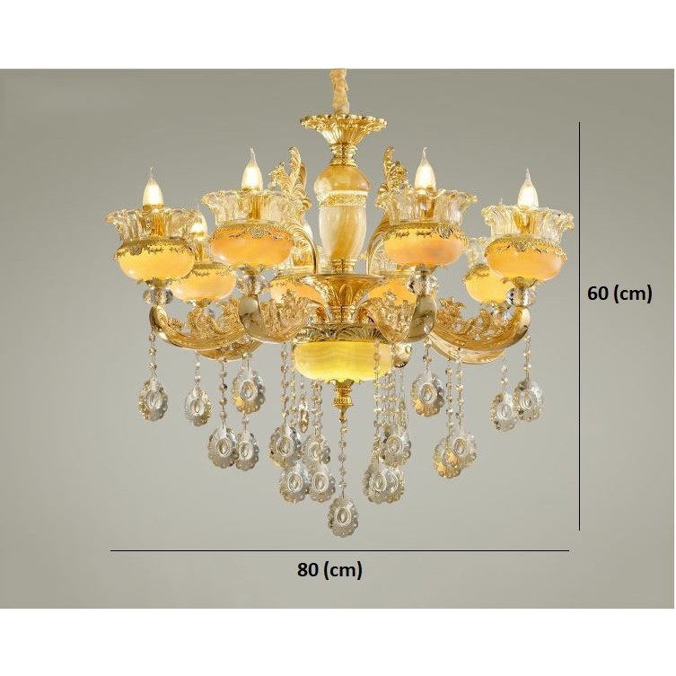 Đèn chùm MONSKY VIT pha lê trang trí nội thất sang trọng - kèm bóng LED chuyên dụng