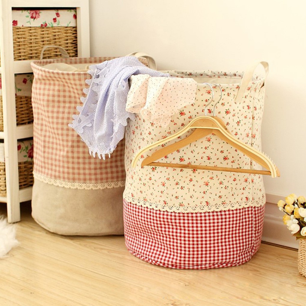 Giỏ đựng quần áo, đồ chơi bằng bông và vải bông