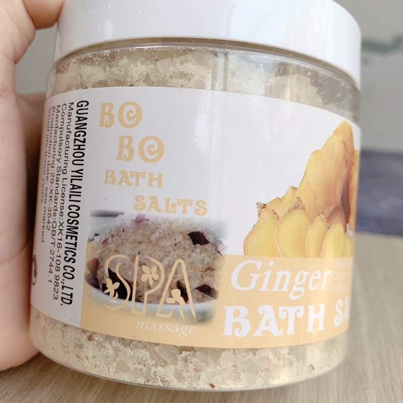 Muối ngâm chân spa Bobo Bath Salts chính hãng-Muối massage chà gót chân gừng hũ 680g