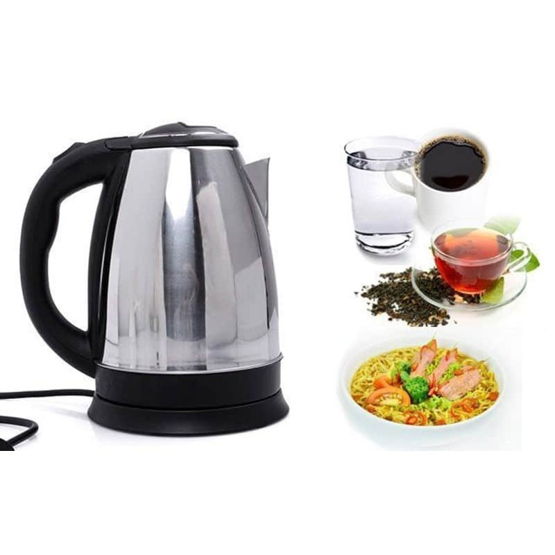 Ấm Siêu Tốc INOX 1,8 Lít Đun Sôi Cực Nhanh - Bảo Hành 12 Tháng - CHỐNG GIẬT, CHỐNG NÓNG