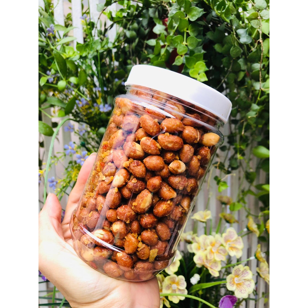 300g đậu phộng rang tỏi ớt, có cay nhẹ hàng mới không hôi dầu