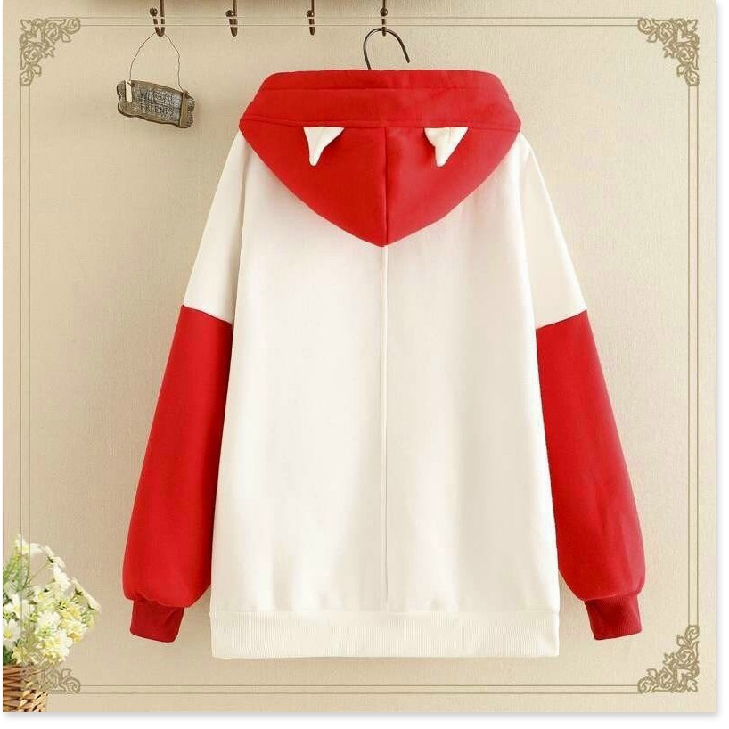 ÁO KHOÁC HOODIE IN HÌNH DẤU CHÂN MÈO SIÊU ĐÁNG YÊU