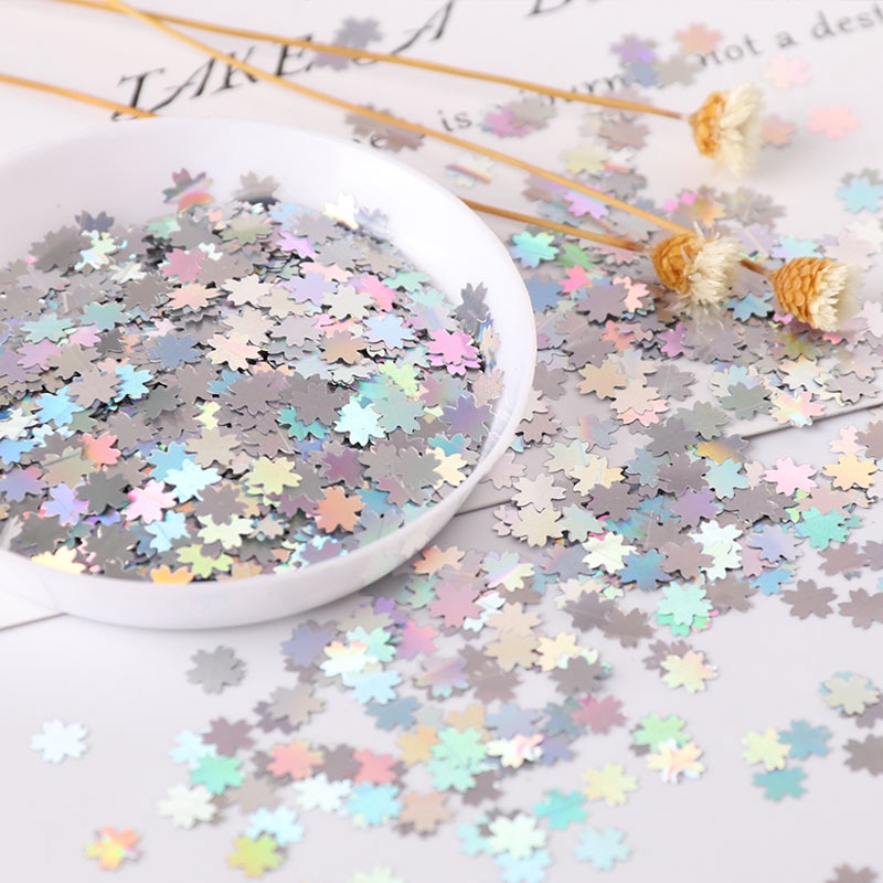 Phụ kiện kim tuyến kiểu hoa anh đào trang trí bắt mắt