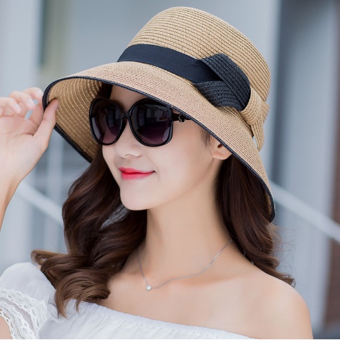 Mũ cói đi biển nam nữ vành rộng , nón cói chống nắng thời trang phong cách Hàn Quốc đẹp