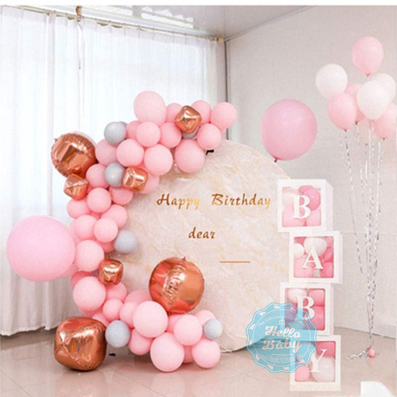 Hộp đựng bóng trong suốt BABY LOVE dùng trang trí tiệc sinh nhật