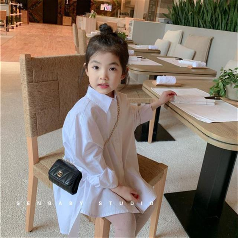 Áo sơ mi trắng/Áo vest không tay kiểu dáng thời trang cho bé gái