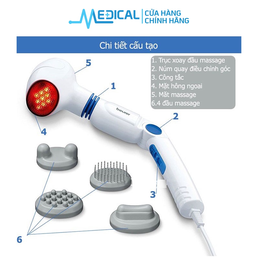 Máy massage toàn thân BEURER MG40 sử dụng đèn hồng ngoại cao cấp - MEDICAL