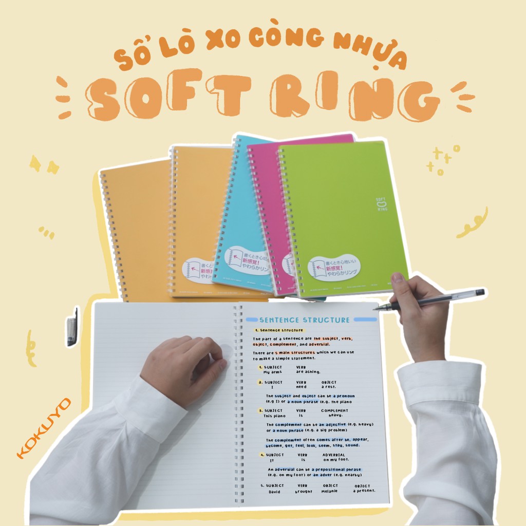 Vở Gáy Xoắn Mềm Kokuyo Soft Ring 100 Trang