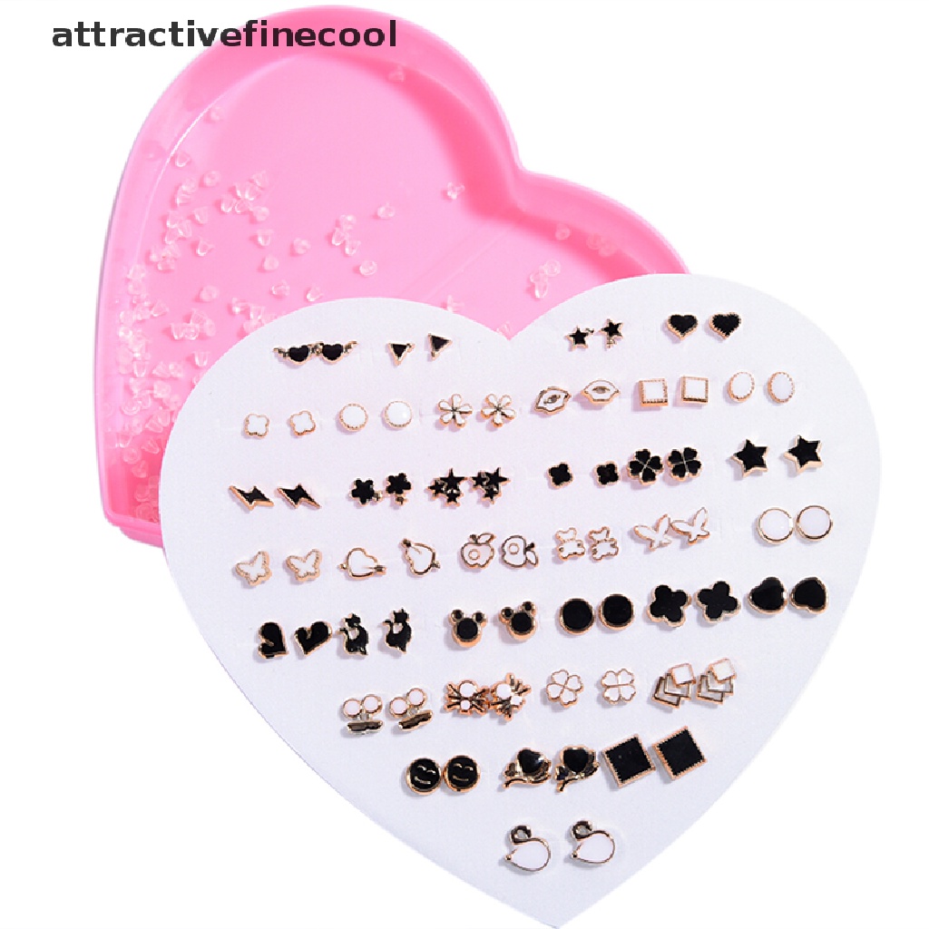 Set 36 Đôi Khuyên Tai Đính Đá Thời Trang Cho Nữ
