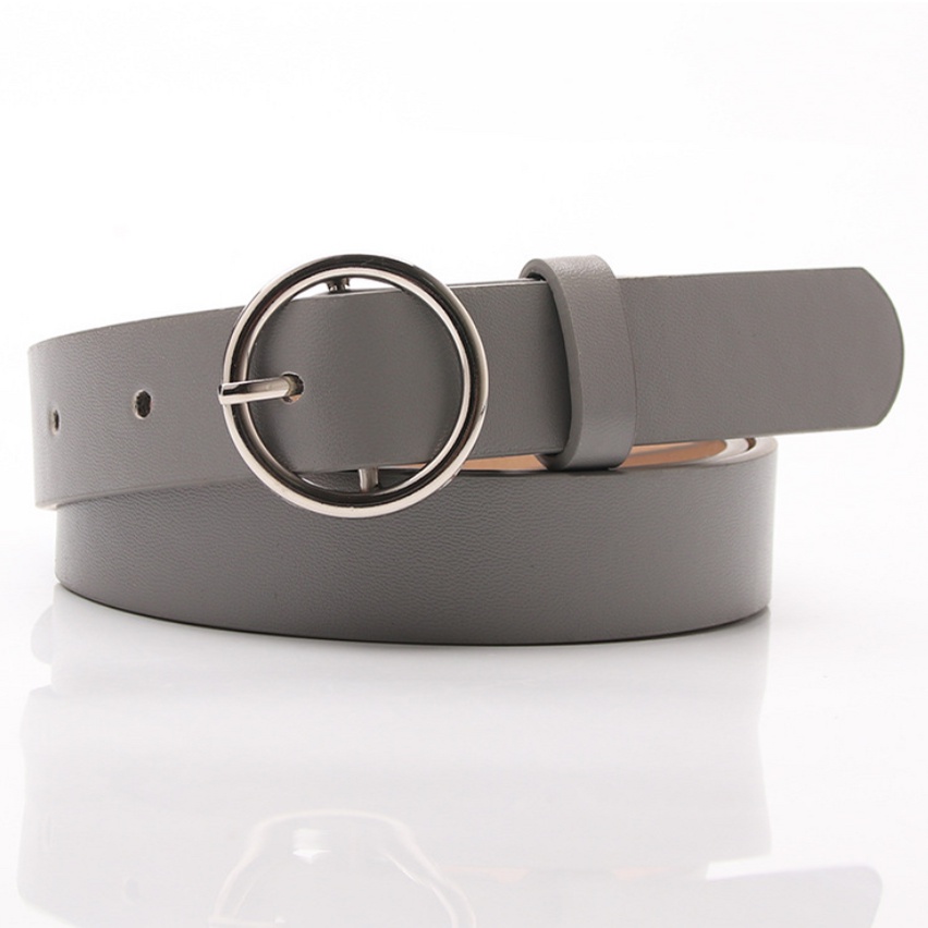 Thắt Lưng Nữ Thời Trang Kiểu Classic Mặt Khóa Kim Loại Hình Tròn Chất Liệu Da PU TL013 ShopMaySG Dây Nịt Nữ