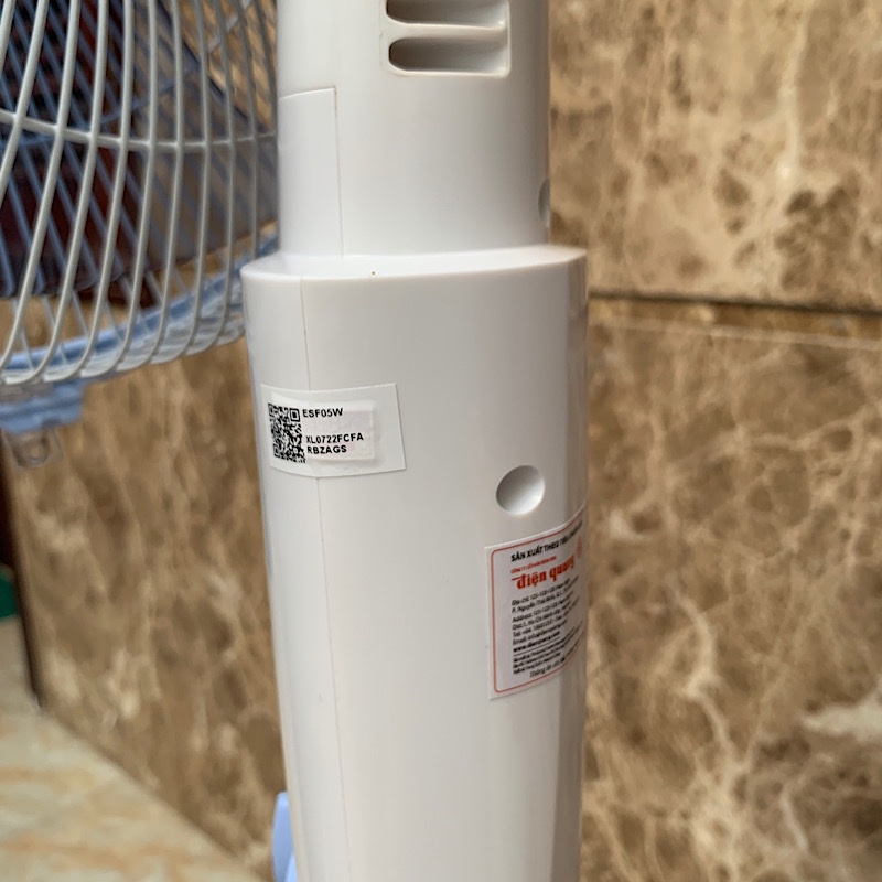 Quạt Cây Đứng, Không Ồn, Siêu êm, Màu Trắng, Cao Cấp Điện Quang ESF05W