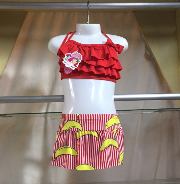 [CUỐI CÙNG] Bikini Bộ Bơi Đồ Bơi Bé Gái 2 Mảnh Rời Bèo Tầng Xinh Xắn Size S-M (3-6 tuổi) - Lucky Girl shop