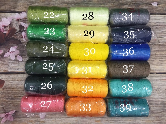 sợi thô trơn lõi nặng Bảng Màu 02 (mã 20-39)