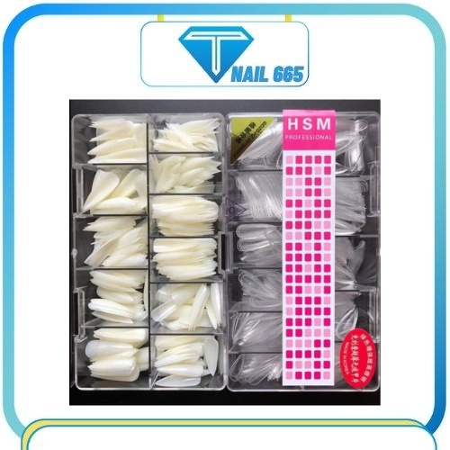 Móng up tay nail fom nhọn , Móng úp HSM nhọn chuẩn loại sịn hôp 500 móng dẻo