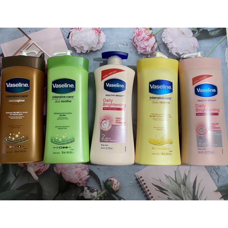 Sữa dưỡng thể VASELINE Healthy Bright trắng da 725ml Hàng Auth