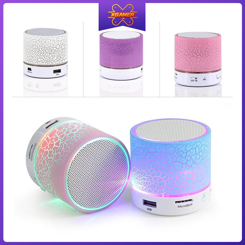 XGamer A9 Wireless Colorful LED Light Mini Portable Bluetooth Speaker Support USB / AUX / TF Card / FM