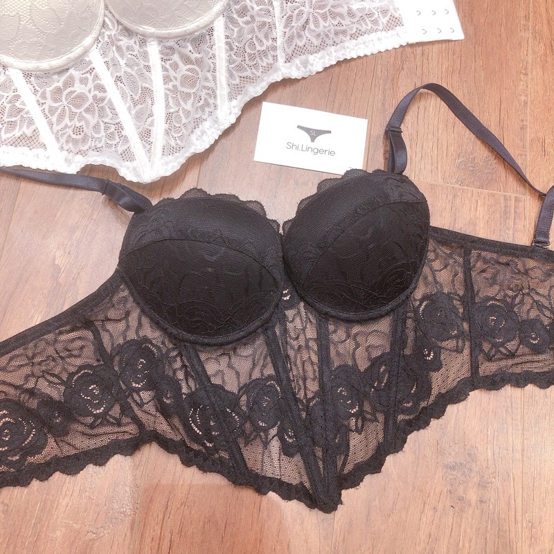 Áo Corset chéo nhọn tôn eo, mút siêu nâng 5cm