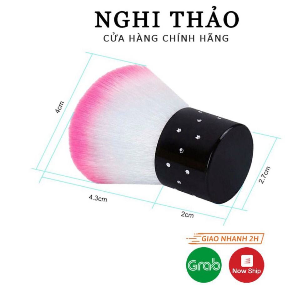 Chổi phủi bụi nail , cọ phủi bụi nail cán ngắn QW