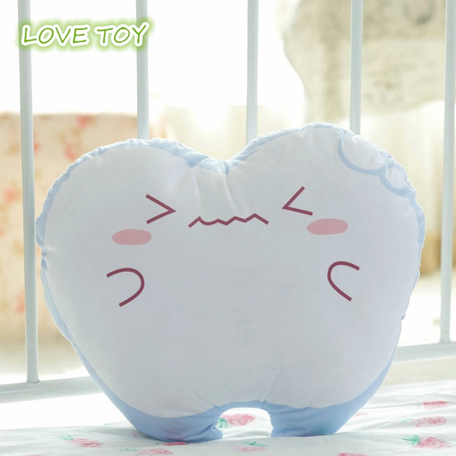 Gối Nhồi Bông Hình Chiếc Răng Cười Mềm Mại Có Thể Giặt Sạch Trang Trí Nhà Cửa/Sofa