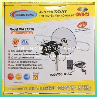 Anten xoay thu truyền hình số mặt đất dvb-t2 mẫu wa 873 tg ngoài trời