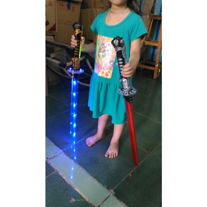 Kiếm Phát Sáng Katana 54 Cm - Kiếm Ánh Sáng - Đồ Chơi katana Nhựa Có Đèn và Âm Thanh