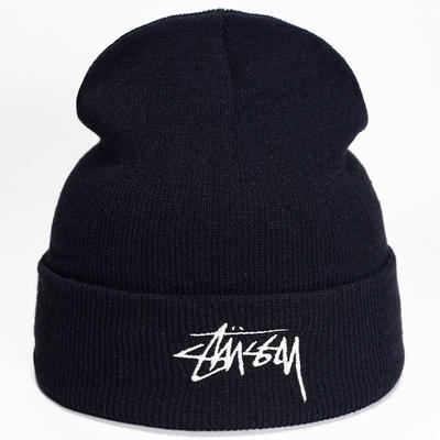 Mũ Len beanie Dệt Kim Thêu Chữ stussy Thời Trang Cho Nam Và Nữ