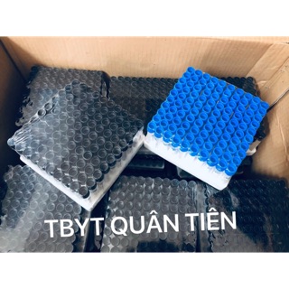 Ống nghiệm nhựa EDTA chống đông máu nắp xanh, nắp đen