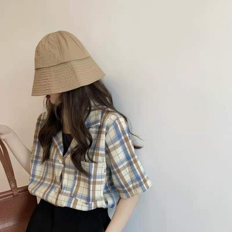 Áo sơmi cổ vest kẻ KA5