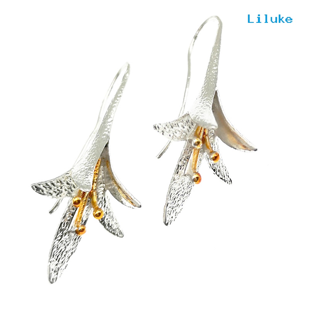 Đôi Khuyên Tai HìNh Hoa Lily Vintage ThờI Trang Cho Nữ