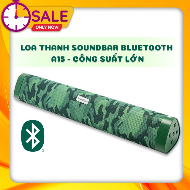 Loa Thanh Soundbar Bluetooth Công Suất Lớn A15 Âm Thanh Siêu Trầm Để Bàn Dùng Cho Máy Vi Tính PC, Laptop, Tivi