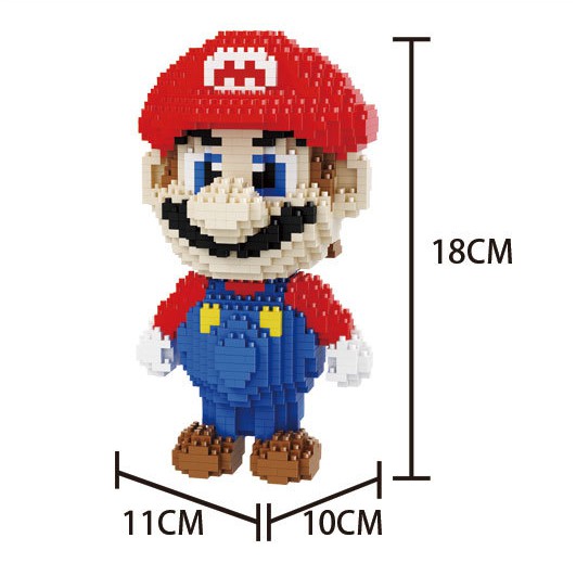Đồ Chơi Xếp Hình Super Mario - Shangji Nanoblock Size 20cm