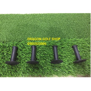 Tee golf (tee gôn) cao su cho thảm tập - màu đen