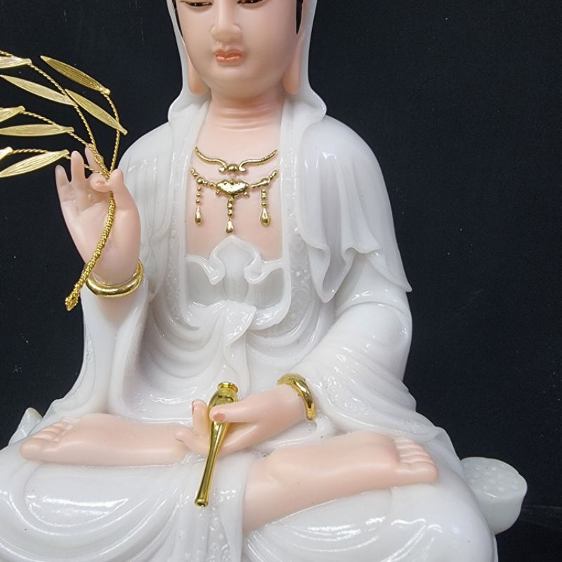 Tượng Ngài Quan Thế Âm Bồ Tát ngồi  cao 30cm