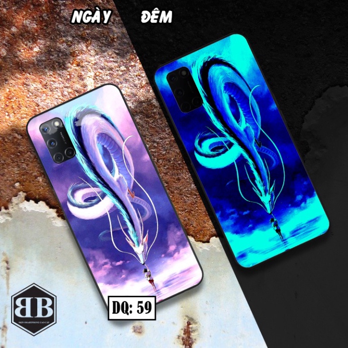 Ốp lưng kính Dạ Quang Oppo A52 / A72 / A92 phát sáng trong đêm mẫu rồng nam tính