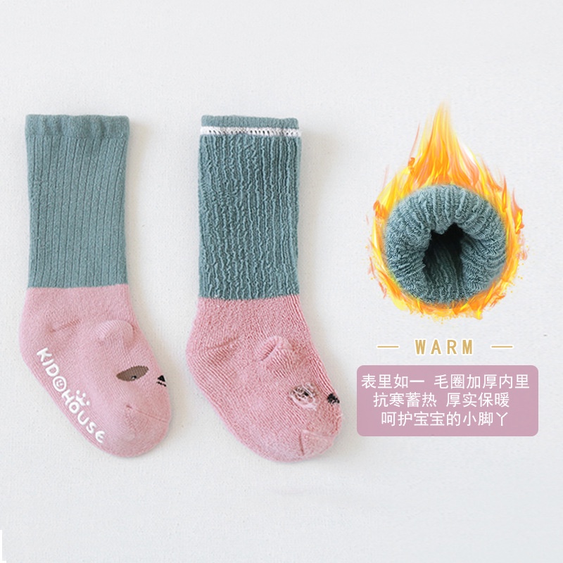 Vớ Dày Chống Trượt Ba Chiều Thời Trang Thu Đông Cho Bé Sơ Sinh
