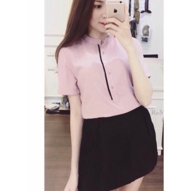 ÁO SƠ MI CỔ TRỤ NỮ CHẤT VOAN ĐẸP [FREESHIP TỪ 99K ྇ ༷