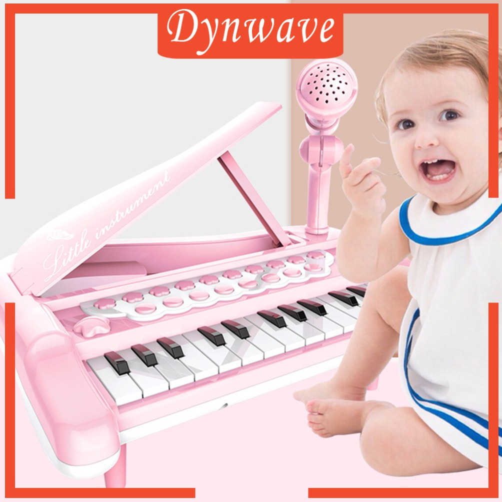 Đàn Piano Điện Tử Đồ Chơi Có Micro Màu Hồng Cho Bé