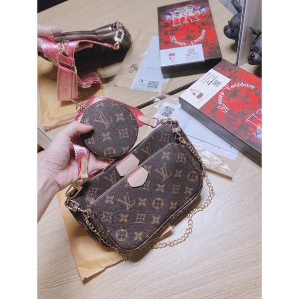 Túi Xách Set 3 món chi tiết lv  đeo chéo qc không box❣️Freeship❣️