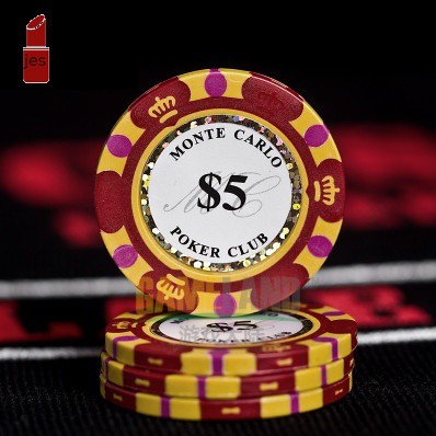 #Trang trí tiệc# Casino Professional Casino Chip Poker Chips 14g Clay/Iron/ABS Casino Chips Texas Hold'em Poker Wholesale Monte Carlo Crown Poker Chips