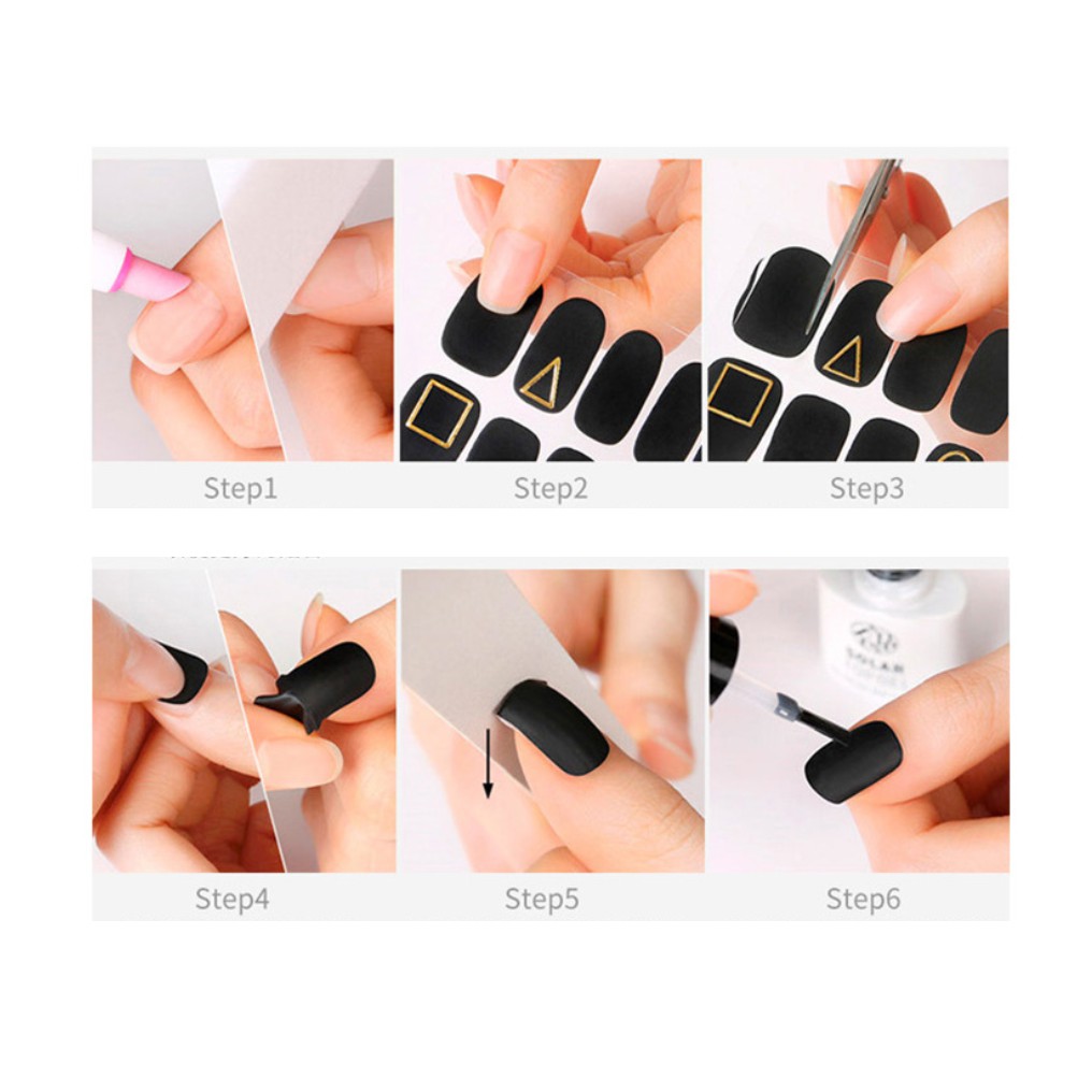 Miếng dán móng tay Nghệ thuật Phong cách Hàn Quốc Stickers Nails Wraps