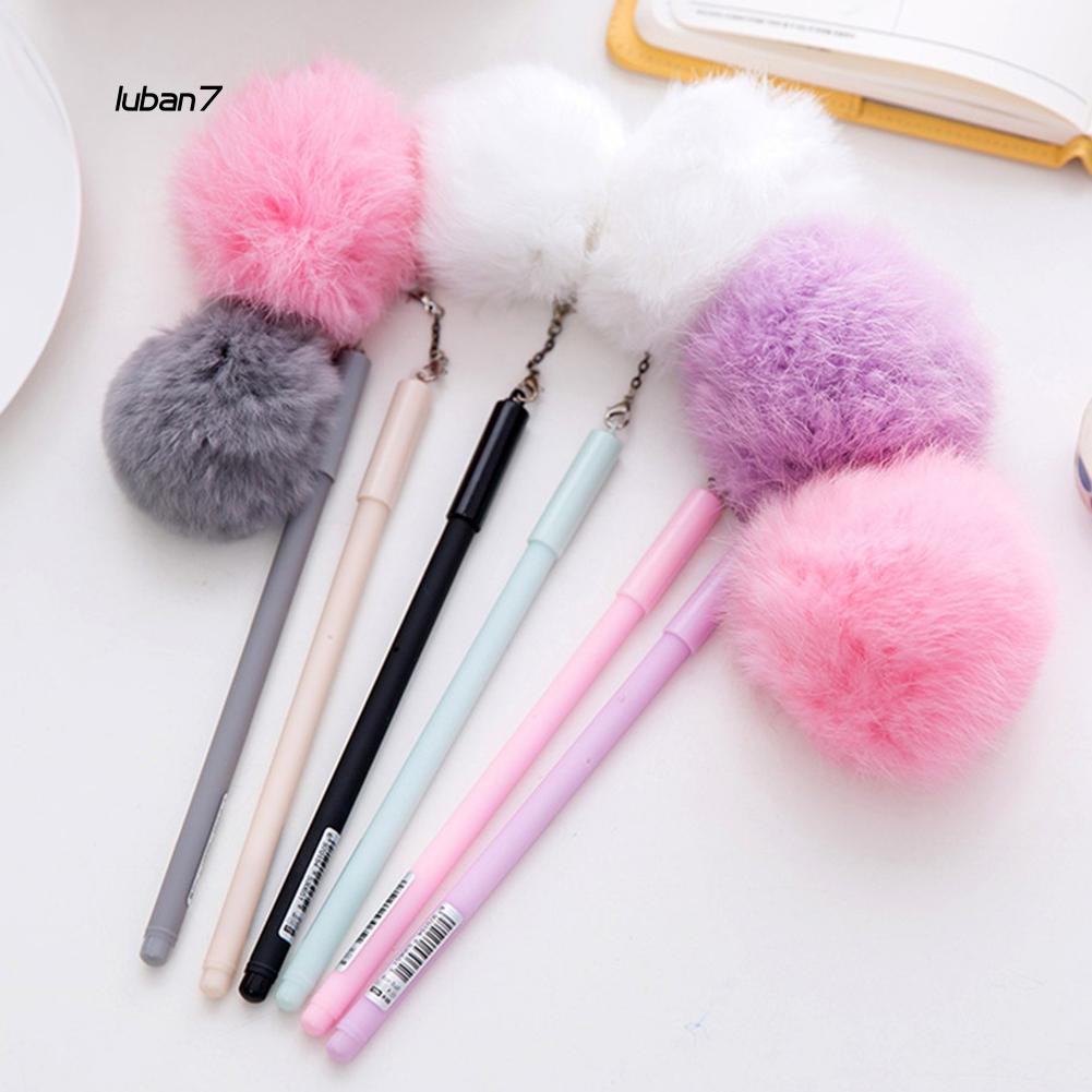 Ốp Điện Thoại Thời Trang Cho LGSZ♥Bút Bi Mực Đen Ngòi 0.5mm Gắn Quả Bông Xinh Xắn