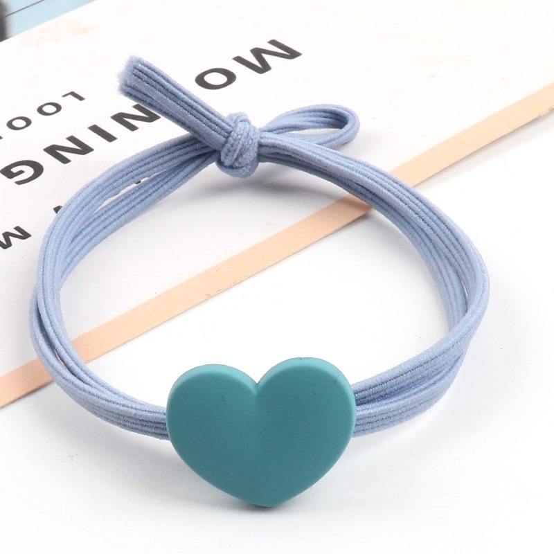 Dây Buộc Tóc Cao Su Co Giãn Hình Nơ Trái Tim Phong Cách Hàn Quốc Cho Nữ