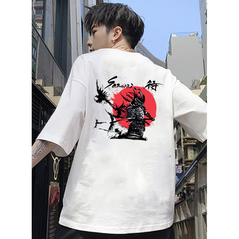 Áo thun unisex độc lạ Samurai form rộng vải dày mịn 2019T1834